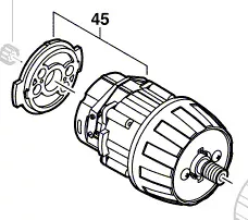 Boîtier d\'engrenages de transmission pour GSR 14,4-2